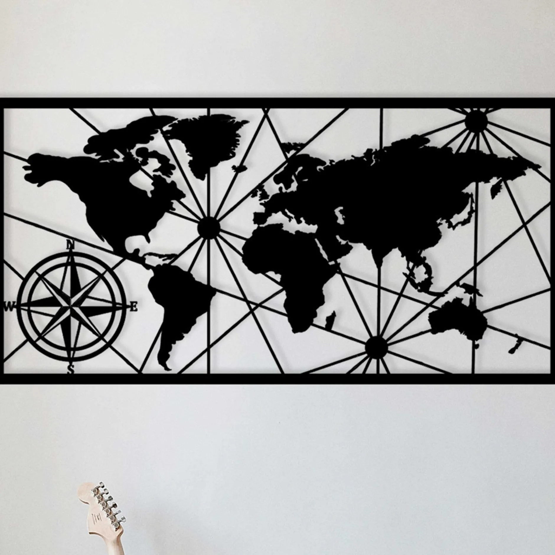 Enzo Dekoratives Wandaccessoire aus Metall | 100 % METALL | 120 x 60 cm