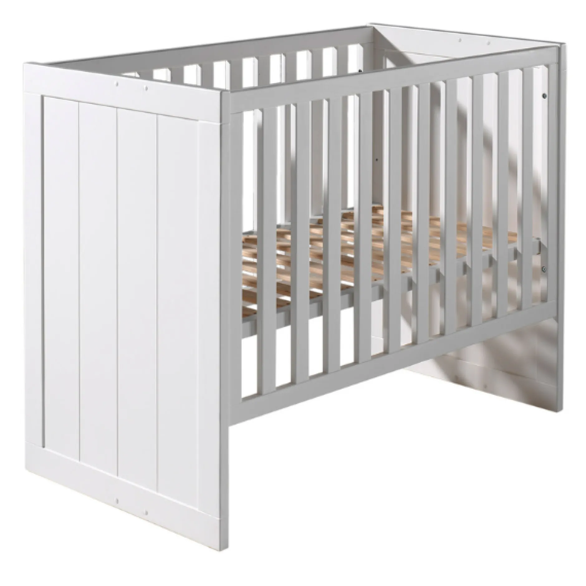 ErikBabyzimmer : Babybett 60x120cm, Kommode, Wickeltisch - weiß