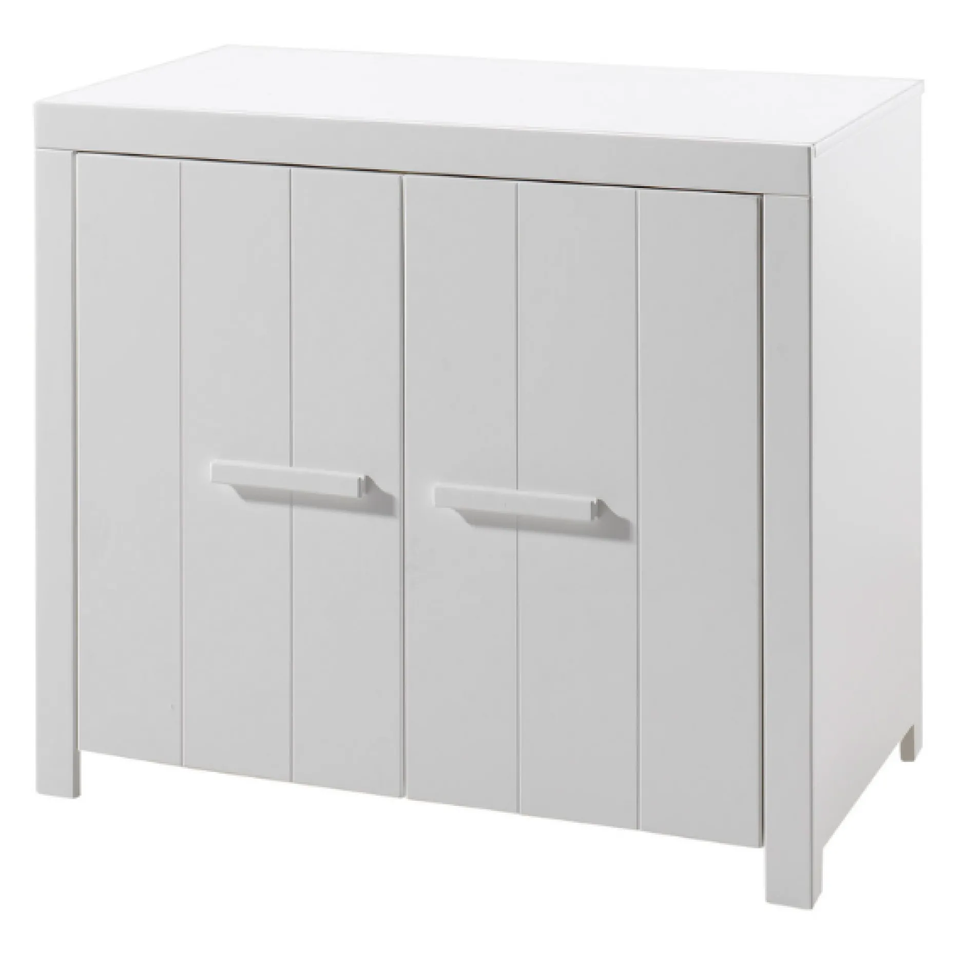 ErikBabyzimmer : Babybett 60x120cm, Kommode, Wickeltisch - weiß
