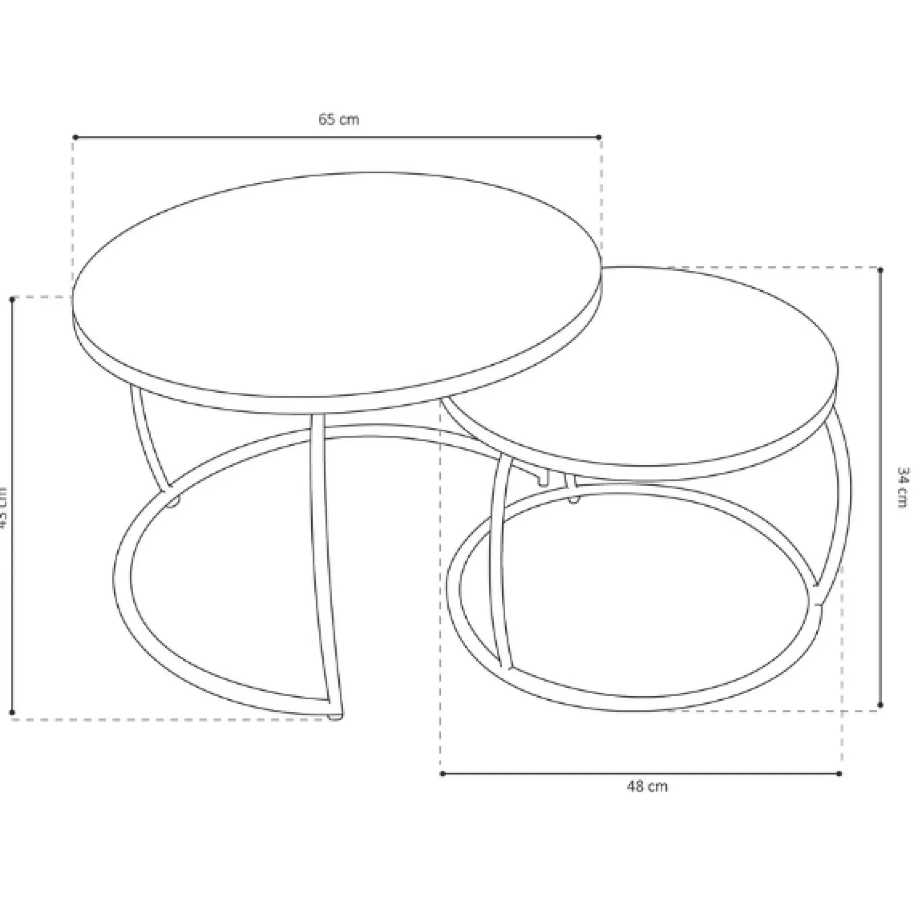 2er-Set Couchtische Lars-schwarzes Magnolienholz