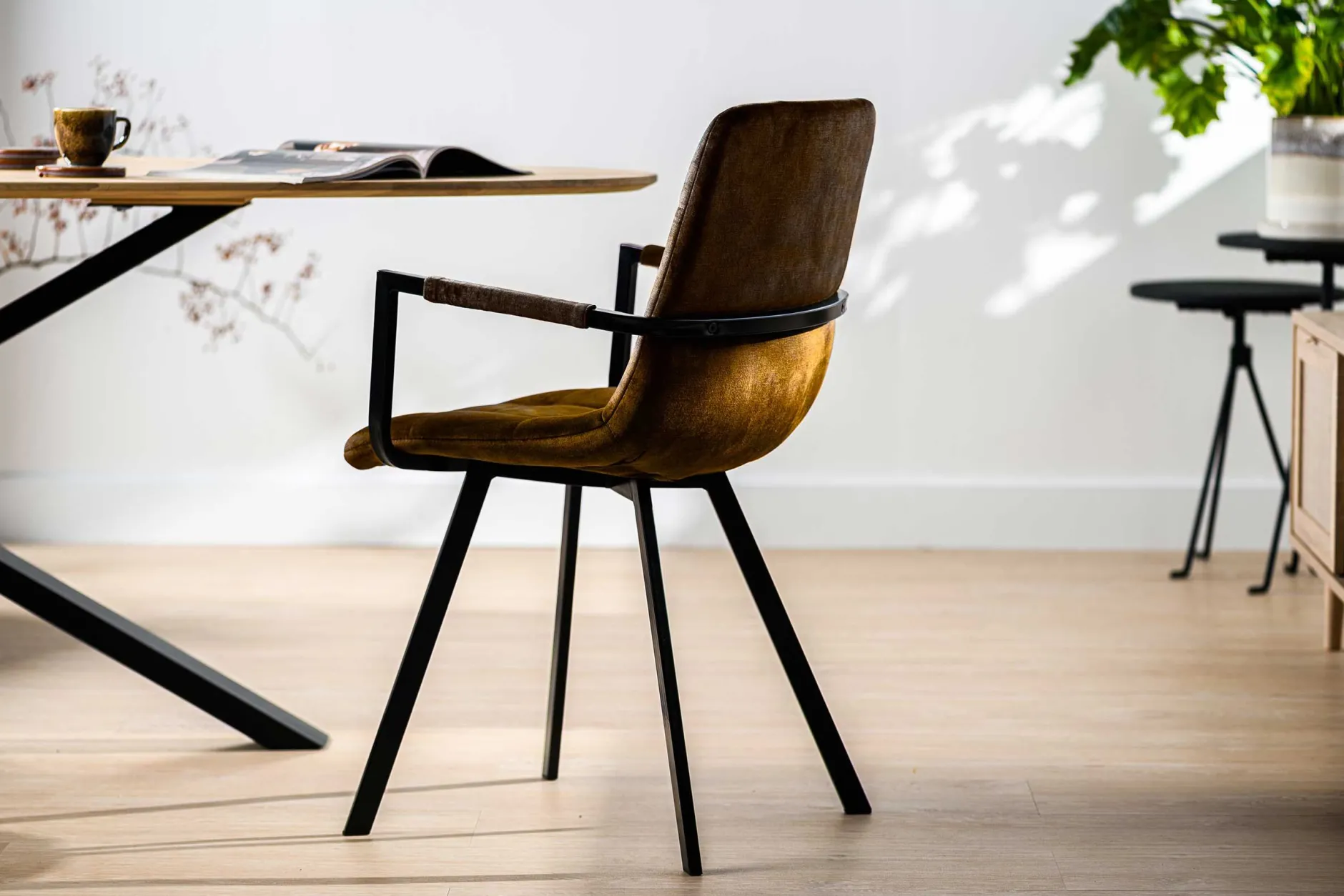 2er Set Esszimmerstühle Kana - ocker