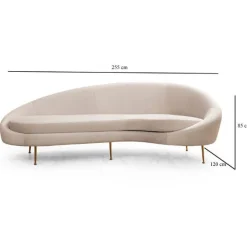 Eses 3-Sitzer-Sofa | BUCHENHOLZ / SPANPLATTE | Beige