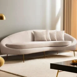 Eses 3-Sitzer-Sofa | BUCHENHOLZ / SPANPLATTE | Beige