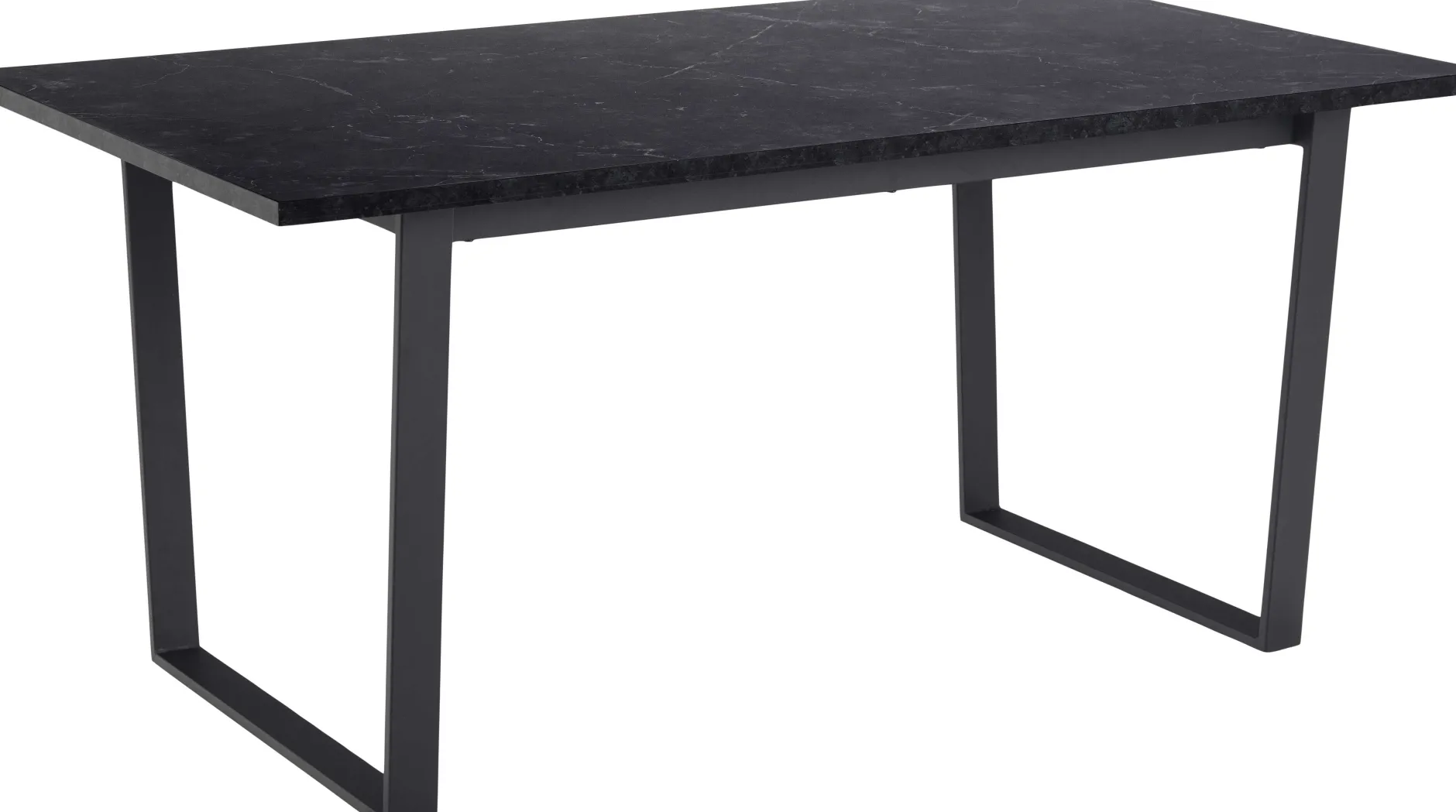 Esstisch Amanda 160x90 - Marmor/schwarz
