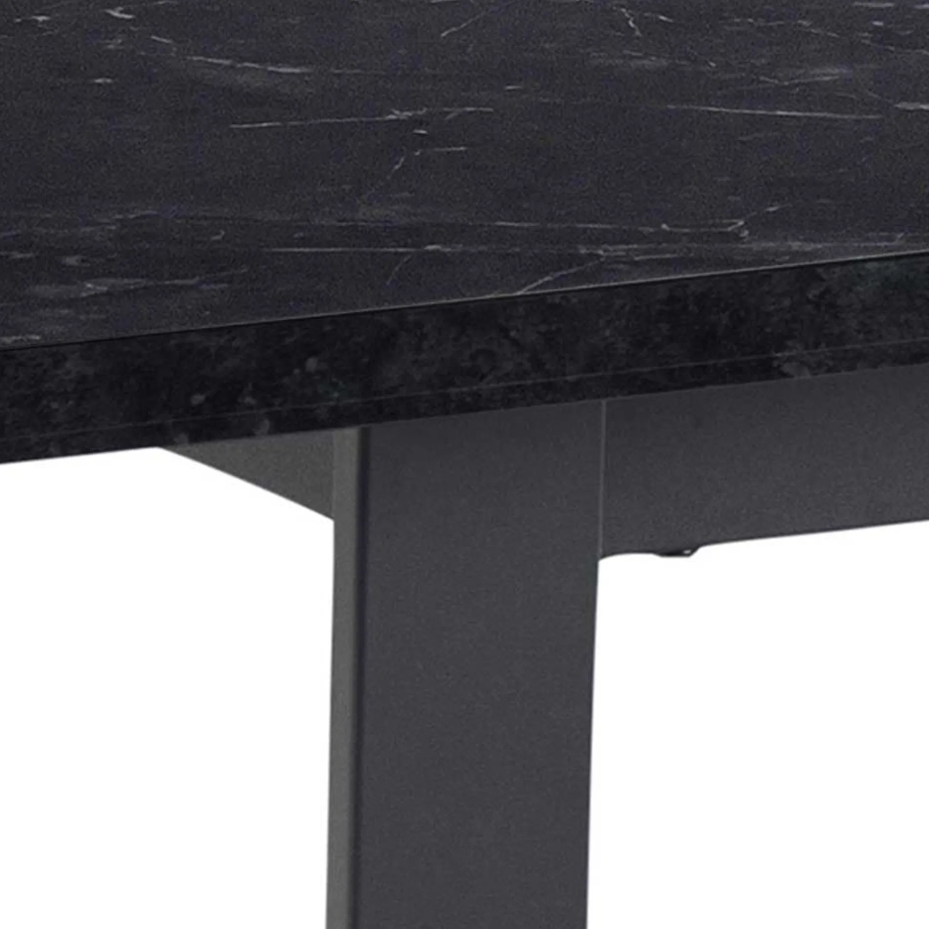 Esstisch Amanda 160x90 - Marmor/schwarz