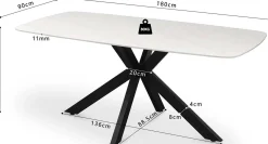 Esstisch Apollo | 180 x 90 x 76 cm | Steinausführung