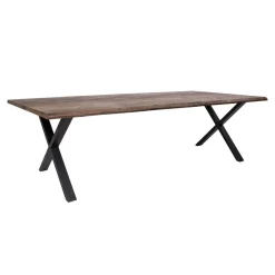 Esstisch aus Eiche Natur mit gewellter Kante - 100x300x75 cm