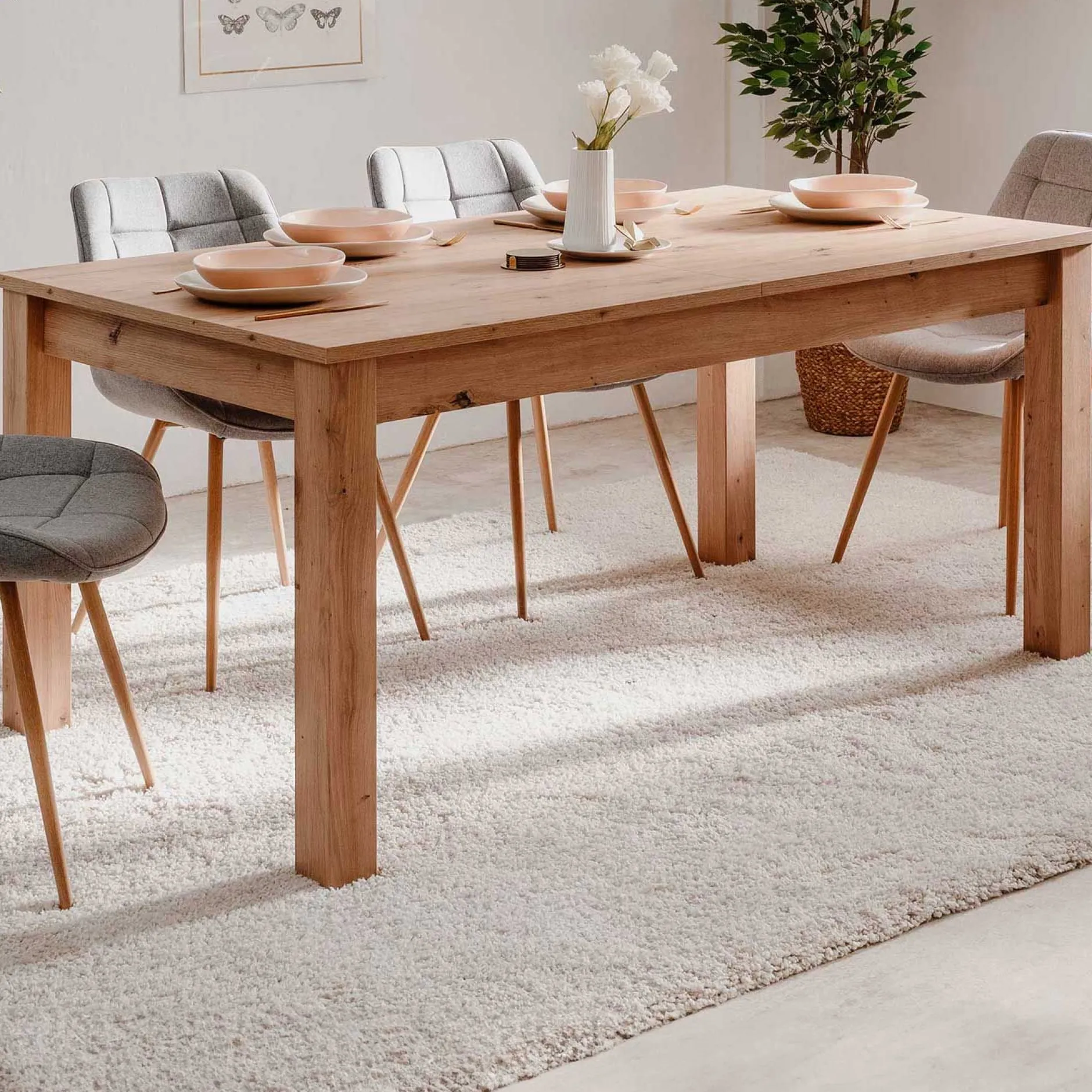Esstisch Breanna 160/215 x 90 cm-artisan Eiche