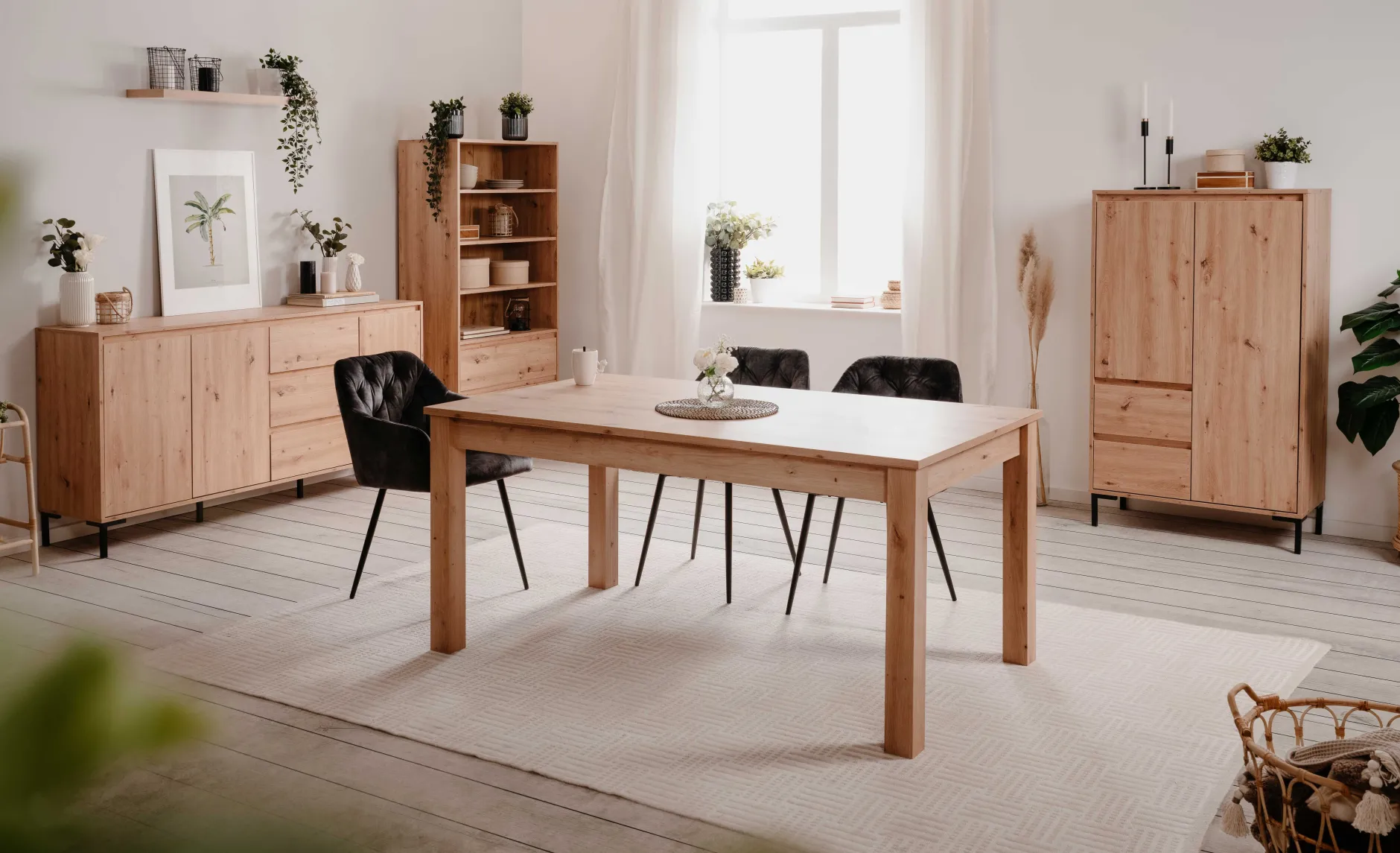 Esstisch Breanna 160/215 x 90 cm-artisan Eiche