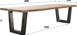 Esstisch Camille 300x100 - umweltfreundliche Akazie