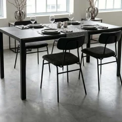 Esstisch Colin | 80 x 160 x 75 cm | Wendeplatte | Oak-/Stone-design