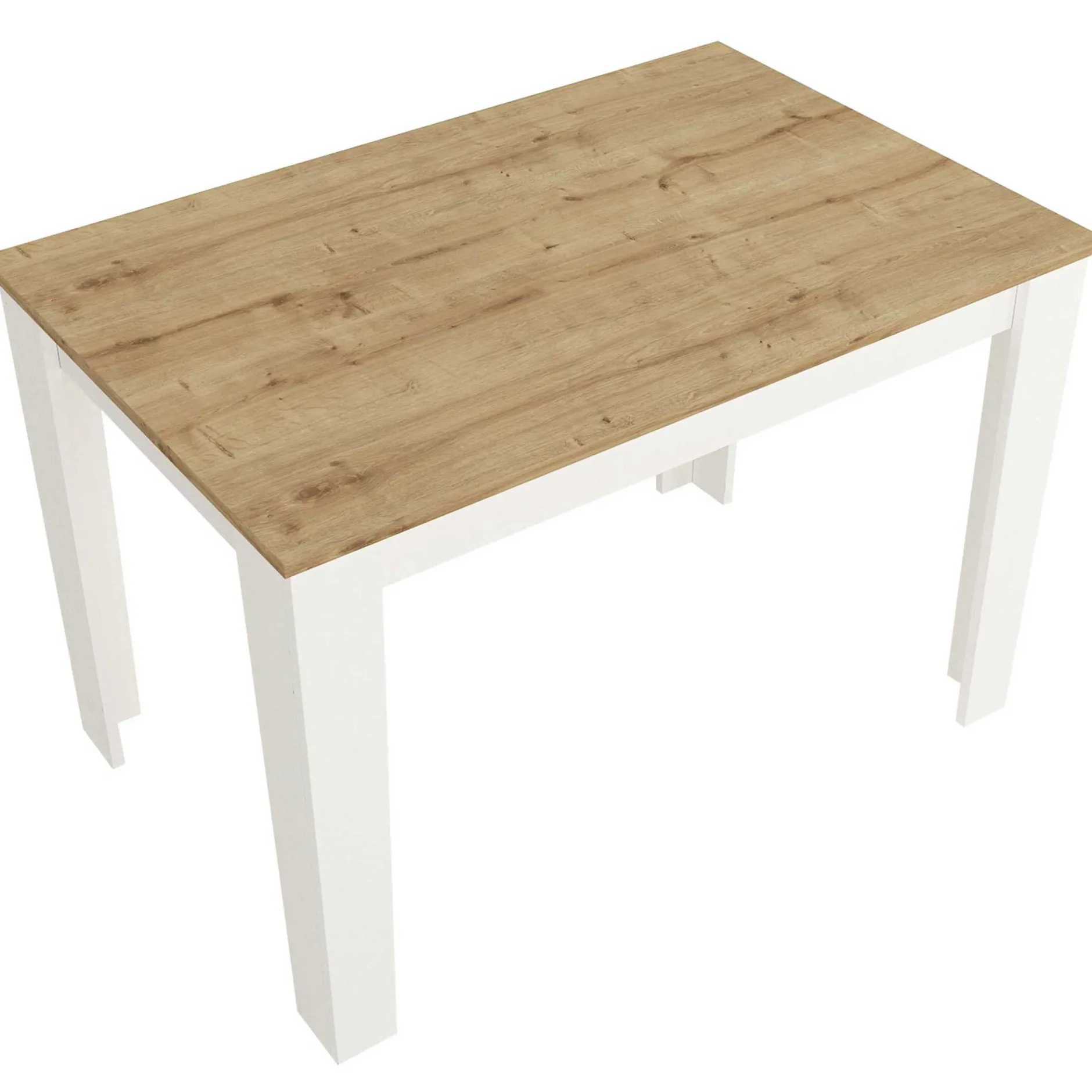Esstisch Darlen - 110x72x74cm - Eiche Dekor/Weiß