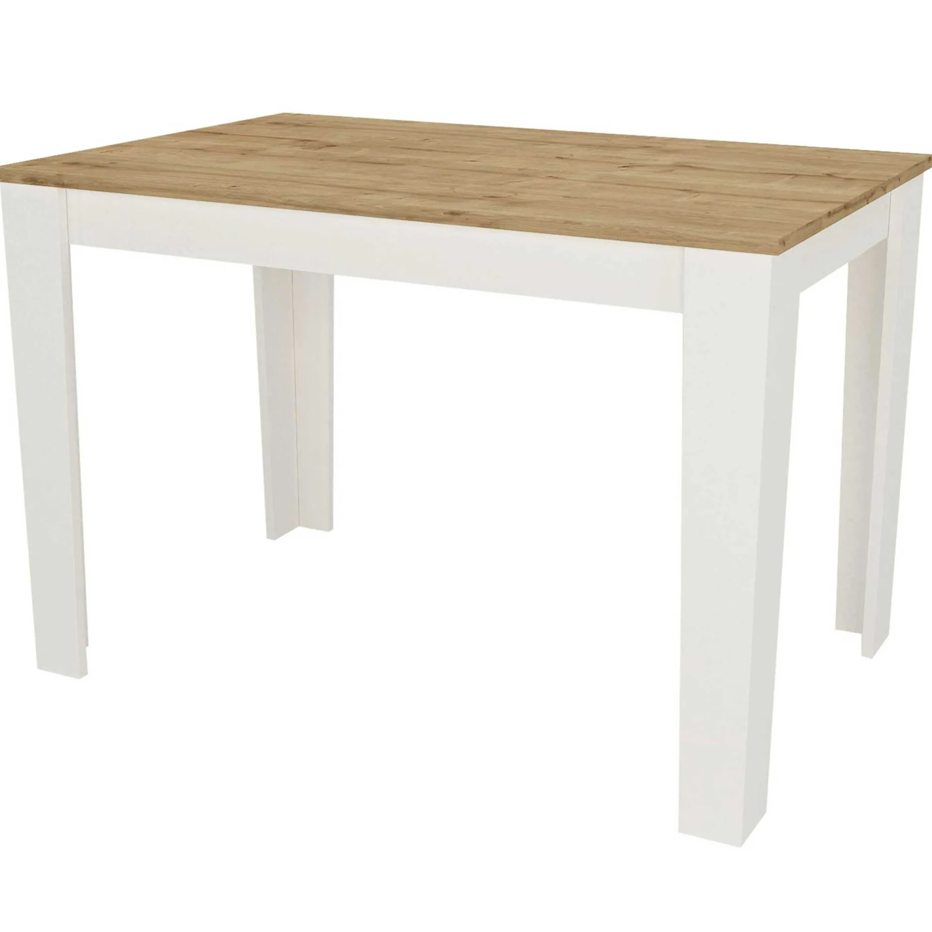 Esstisch Darlen - 110x72x74cm - Eiche Dekor/Weiß