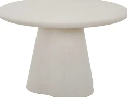 Esstisch Faro - Ø120x76cm - Zementfarbe - weiß