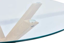 Esstisch Hasel ø120cm - braun/Glas