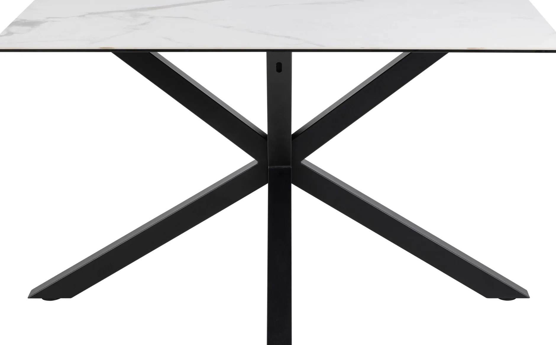 Esstisch Hennie - 135x80x75,5cm - Keramikplatte - weißer Marmor