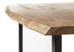 Esstisch Indra rechteckig 180x90cm - Akazienplatte und schwarze Beine