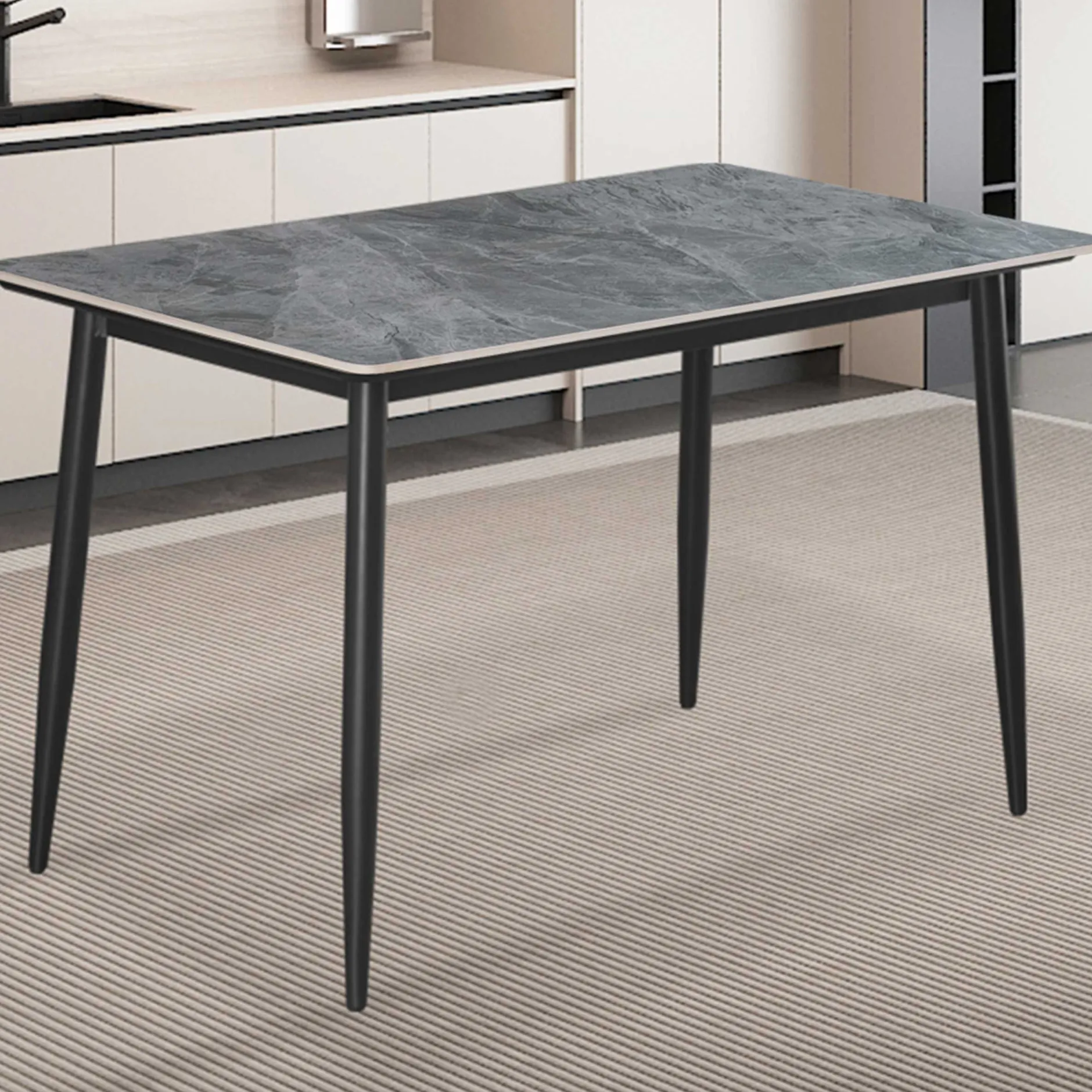 Esstisch Kenzo | 120 x 70 x 75 cm | Grau/Stein