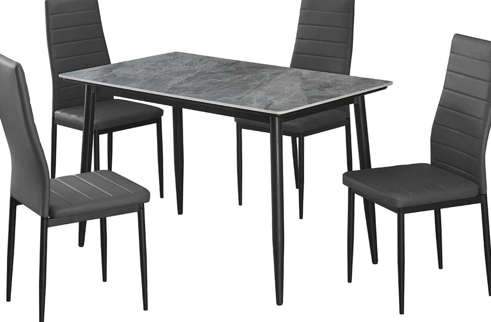 Esstisch Kenzo | 120 x 70 x 75 cm | Grau/Stein