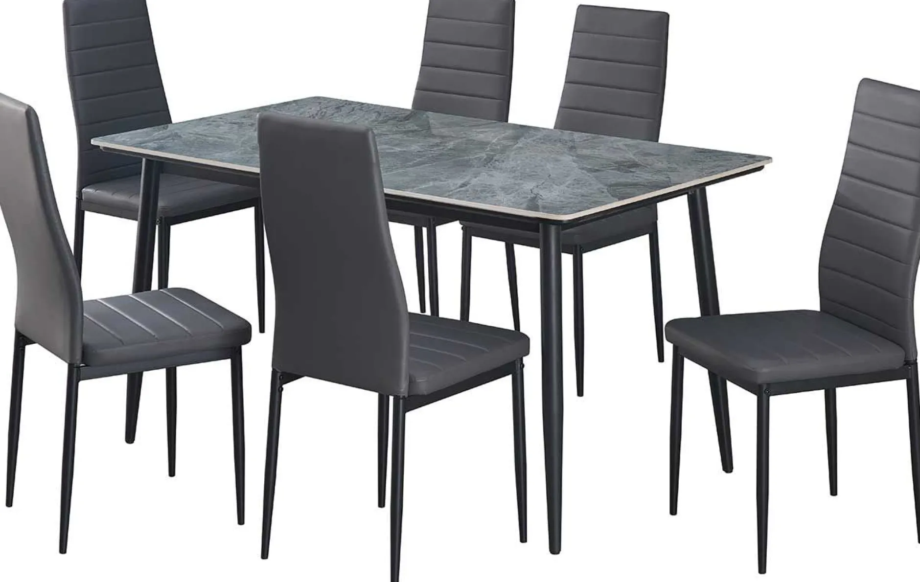 Esstisch Kenzo | 140 x 80 x 75 cm | Grau/Stein