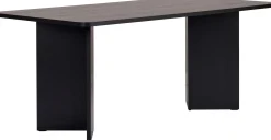 Esstisch Linza - 100% MELAMINE - Holzschwarz - 75 x 90 x 180 cm