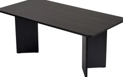 Esstisch Linza - 100% MELAMINE - Holzschwarz - 75 x 90 x 180 cm