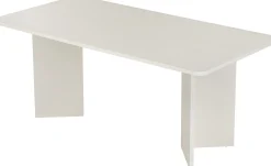 Esstisch Linza - 100% MELAMINE - Holzweiß - 75 x 90 x 180 cm