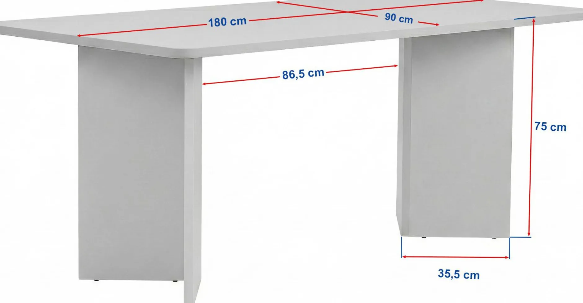 Esstisch Linza - 100% MELAMINE - Honigeiche - 75 x 90 x 180 cm