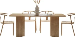 Esstisch Linza - 100% MELAMINE - Honigeiche - 75 x 90 x 180 cm