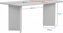 Esstisch Linza - 100% MELAMINE - Walnuss - 75 x 90 x 180 cm