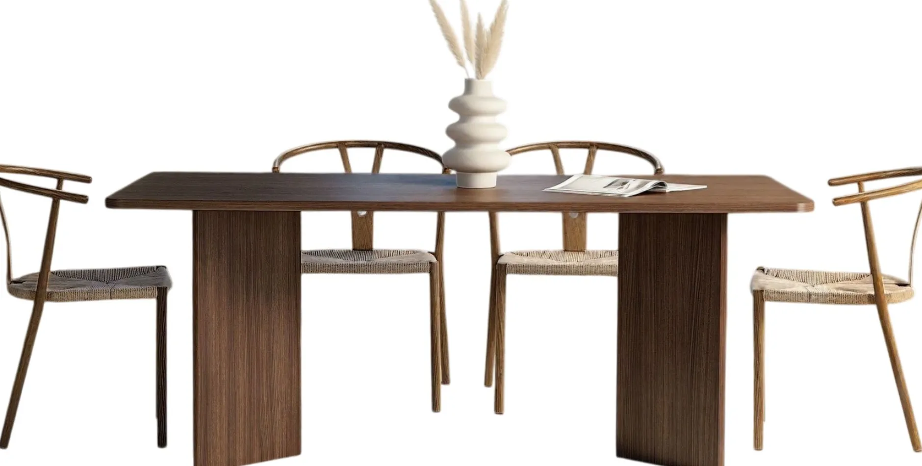Esstisch Linza - 100% MELAMINE - Walnuss - 75 x 90 x 180 cm