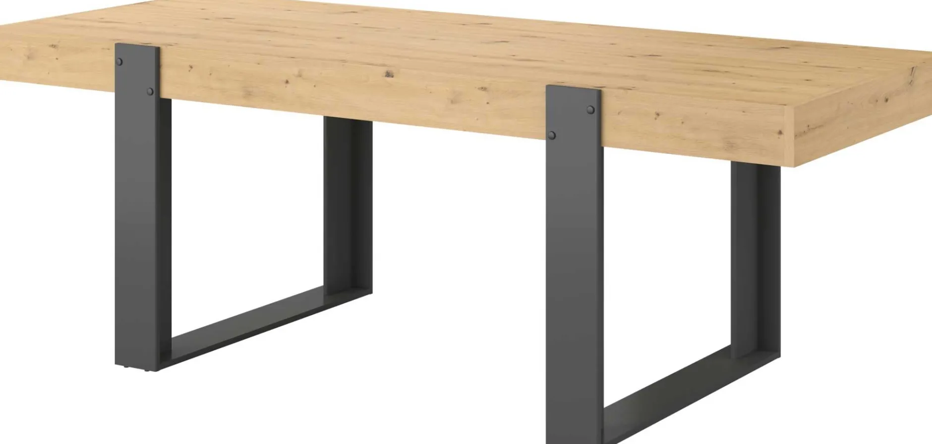 Esstisch London-224cm- Eiche/dunkelgrau