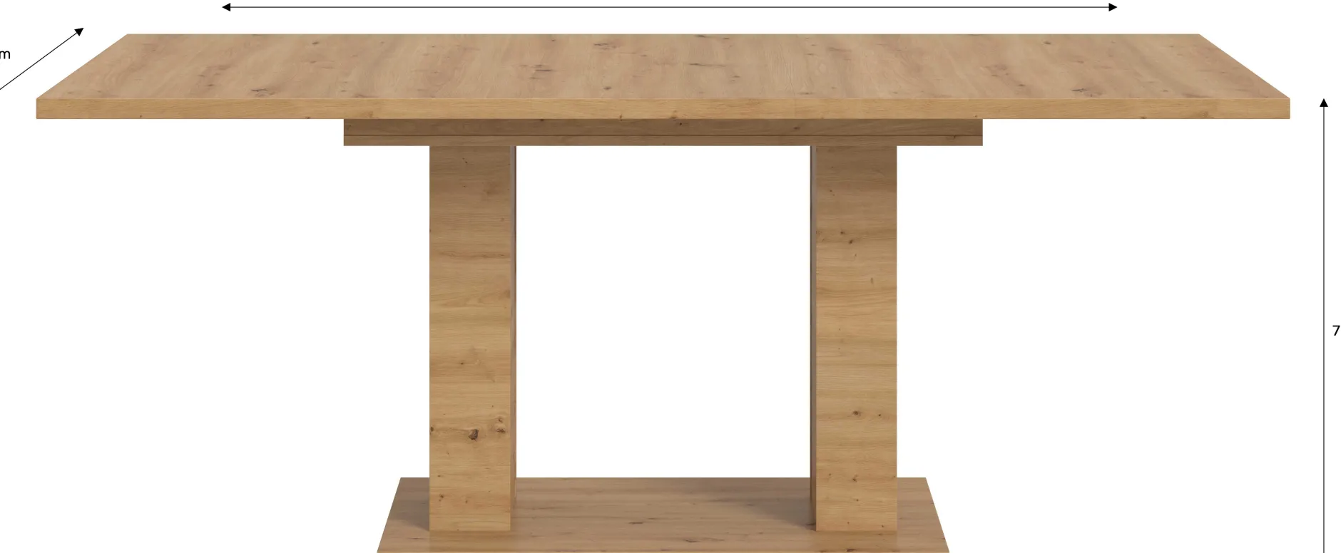 Esstisch Motion Emob Artisan Holzoptik 150-190x90x76 cm