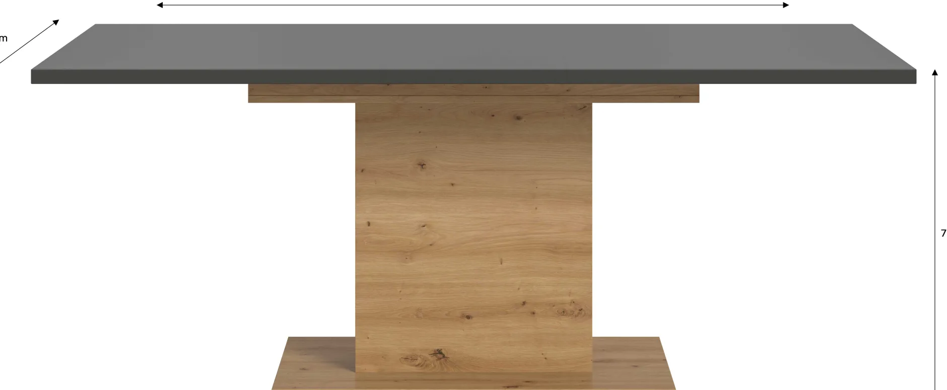 Esstisch Motion Emob – ausziehbar, Artisan und Grau – 150-190x76x90 cm