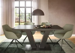 Esstisch Motion Emob - grau FSC-Spaanplatte - 150-190x76x90 cm