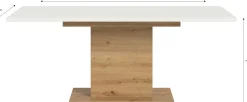 Esstisch Motion Emob - weiß/Artisan, 150-190x76x90 cm