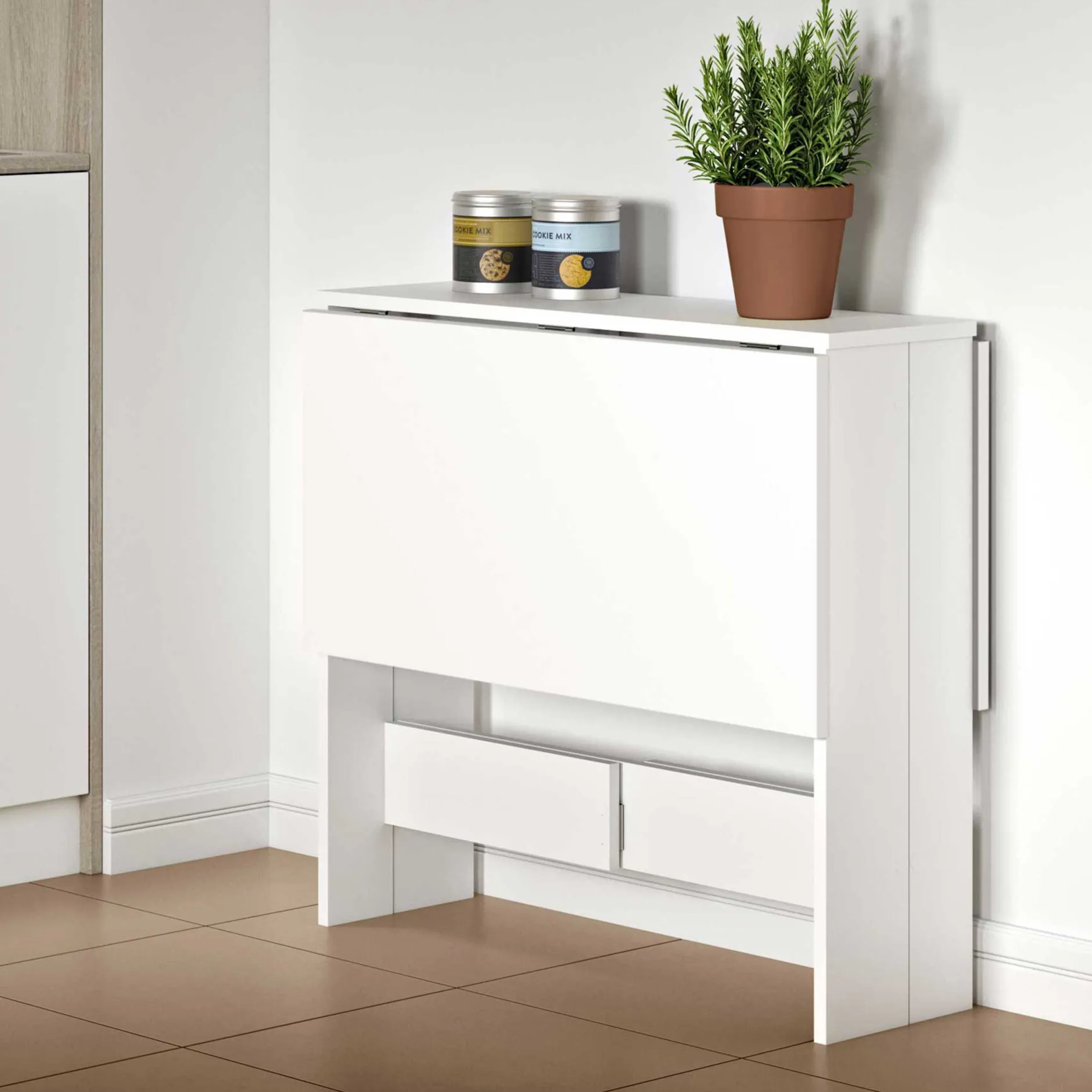 Esstisch Papillon 103 cm - weiß