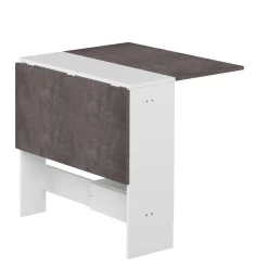 Esstisch Papillon 103 cm - weiß/Beton