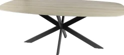 Esstisch Romano Oval 180cm aus keramischem Travertin