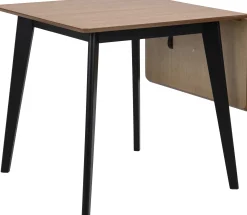 Esstisch Rover 80/120x80 - Eiche/schwarz