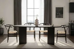 Esstisch Sabella - 100% MELAMINE - Holzschwarz - 75 x 90 x 200 cm