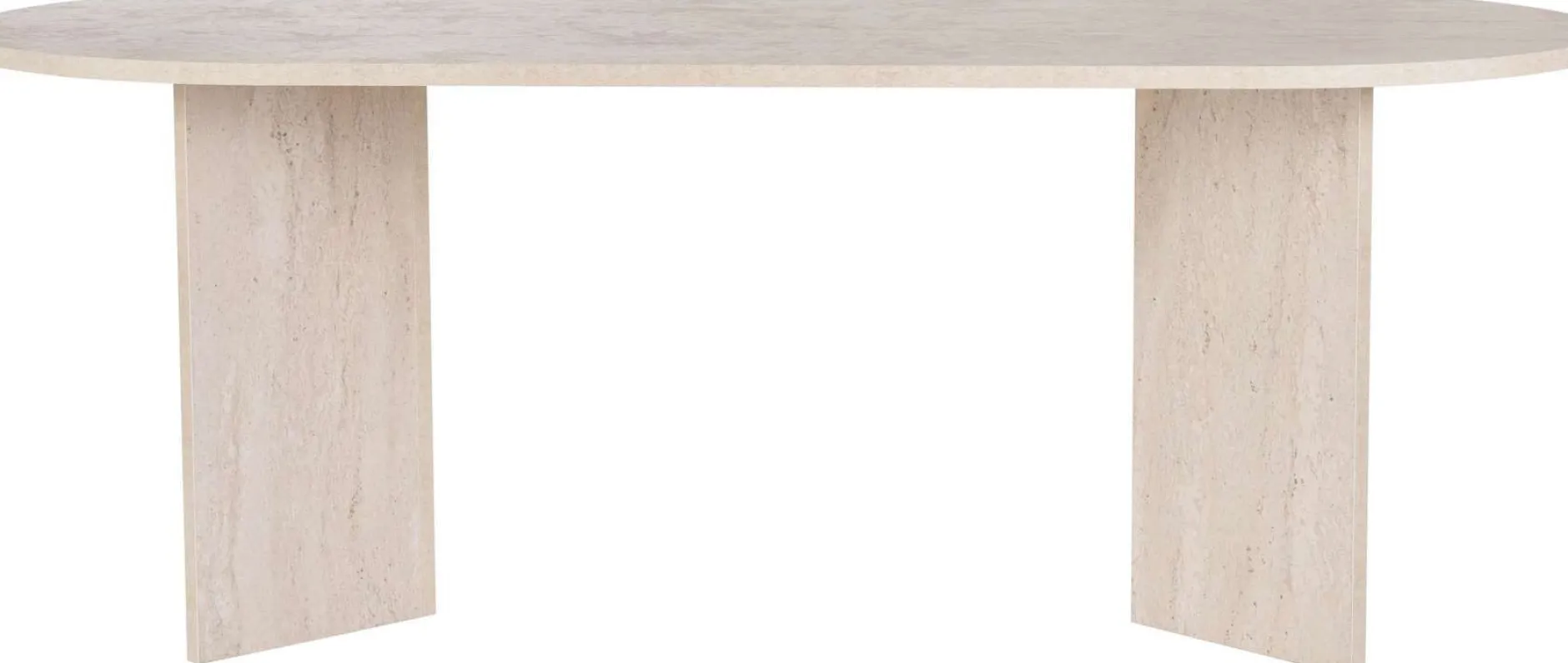 Esstisch Sabella - 100% MELAMINE - Travertin - 75 x 90 x 200 cm