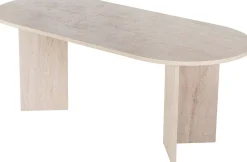 Esstisch Sabella - 100% MELAMINE - Travertin - 75 x 90 x 200 cm
