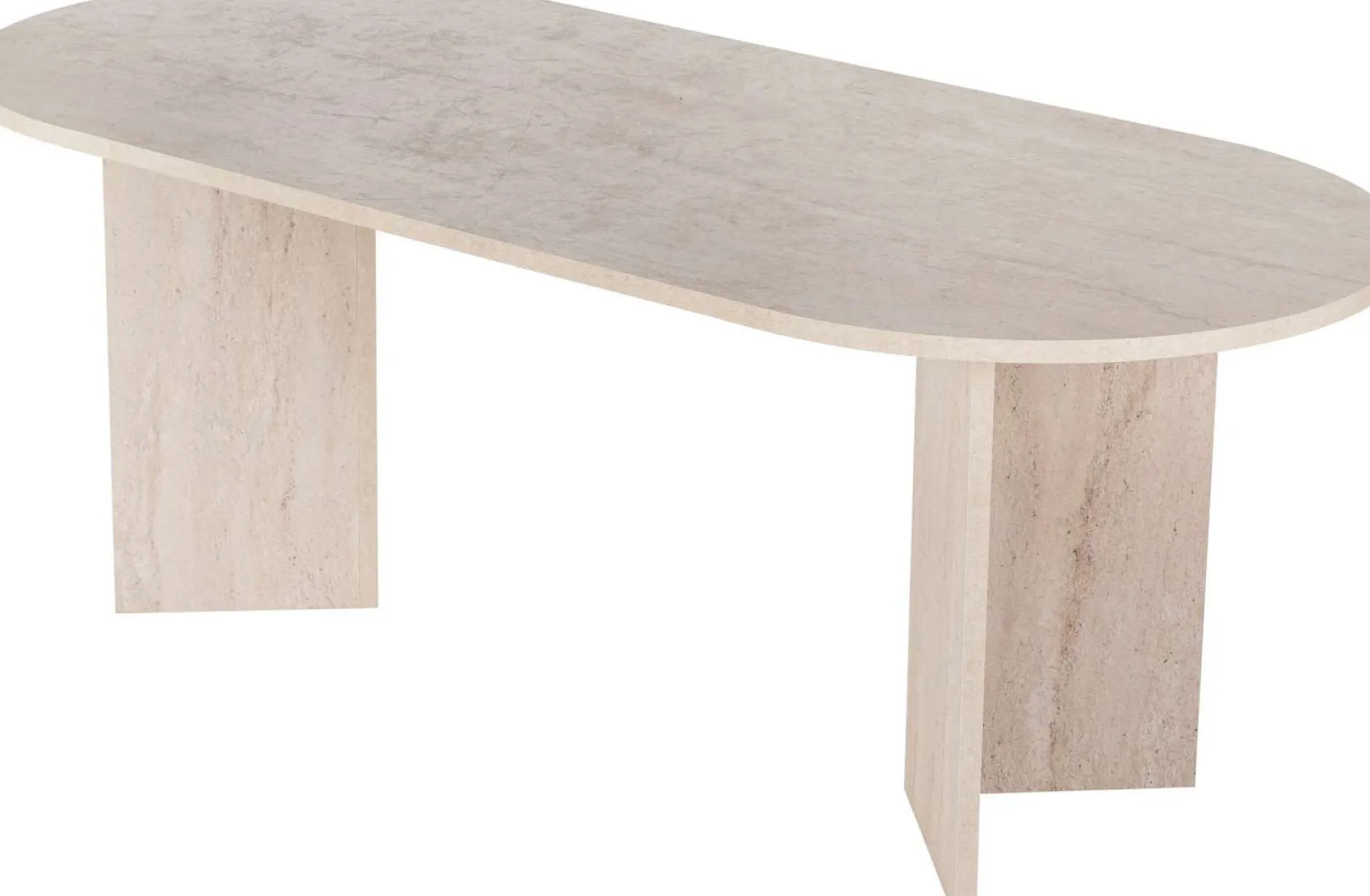 Esstisch Sabella - 100% MELAMINE - Travertin - 75 x 90 x 200 cm