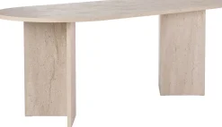 Esstisch Sabella - 100% MELAMINE - Travertin - 75 x 90 x 200 cm