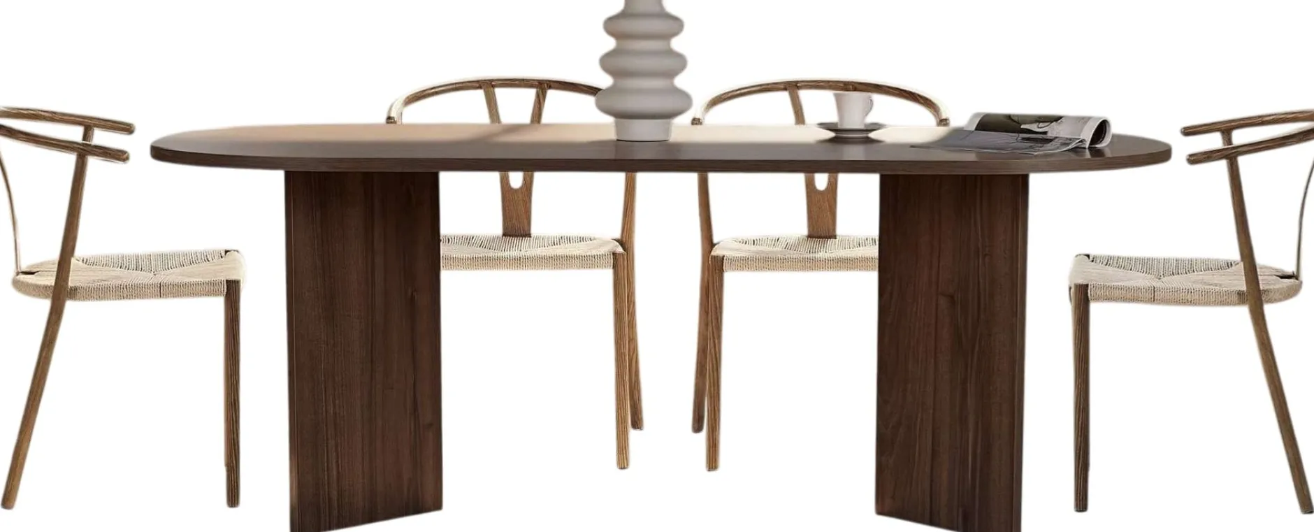 Esstisch Sabella - 100% MELAMINE - Walnuss - 75 x 90 x 200 cm