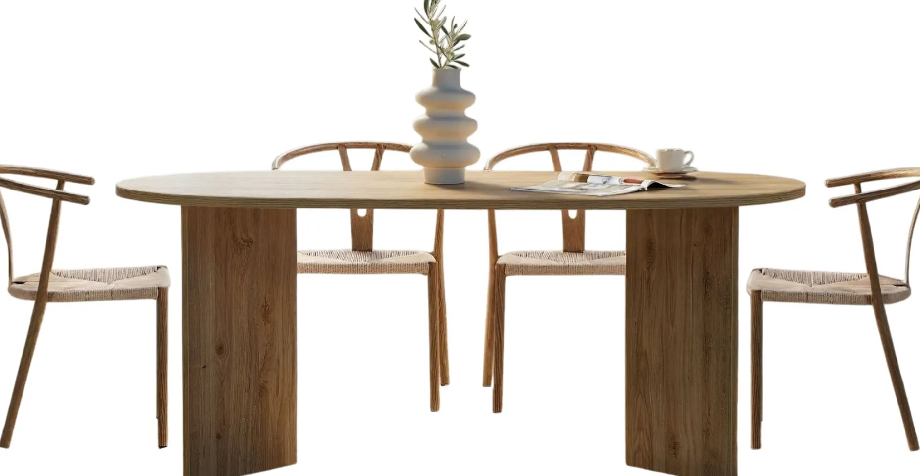 Esstisch Sablin - 100% MELAMINE - Cadiz-Eiche - 75 x 90 x 180 cm