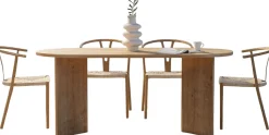 Esstisch Sablin - 100% MELAMINE - Saphireiche - 75 x 90 x 180 cm
