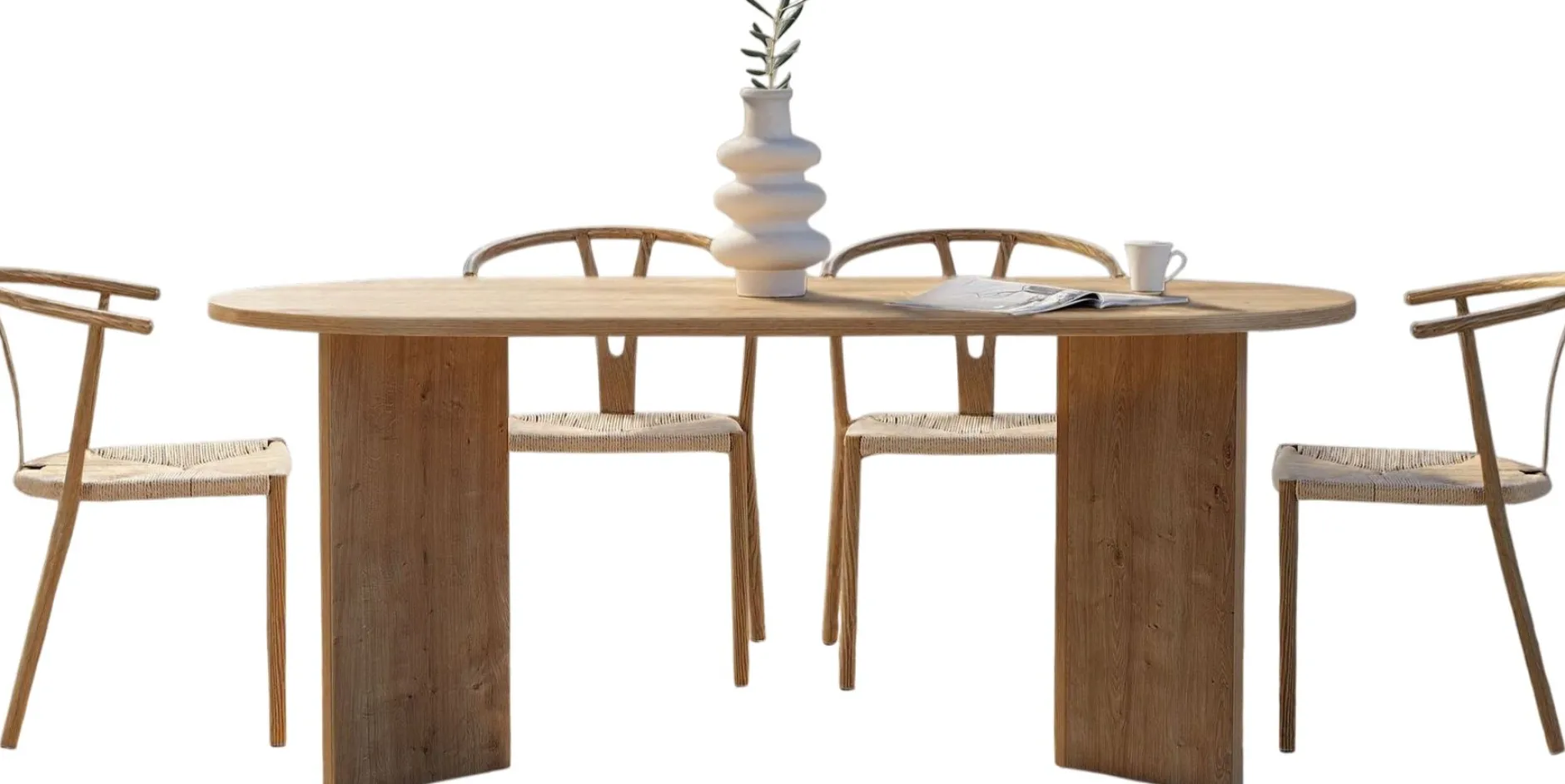 Esstisch Sablin - 100% MELAMINE - Saphireiche - 75 x 90 x 180 cm