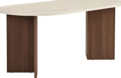 Esstisch Sablin - 100% MELAMINE - Travertin - 75 x 90 x 180 cm